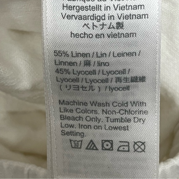 J Crew Ivory Linen Straight Leg Pants Coastal Preppy Nautical Preppy Sailorcore - Picture 5 of 9